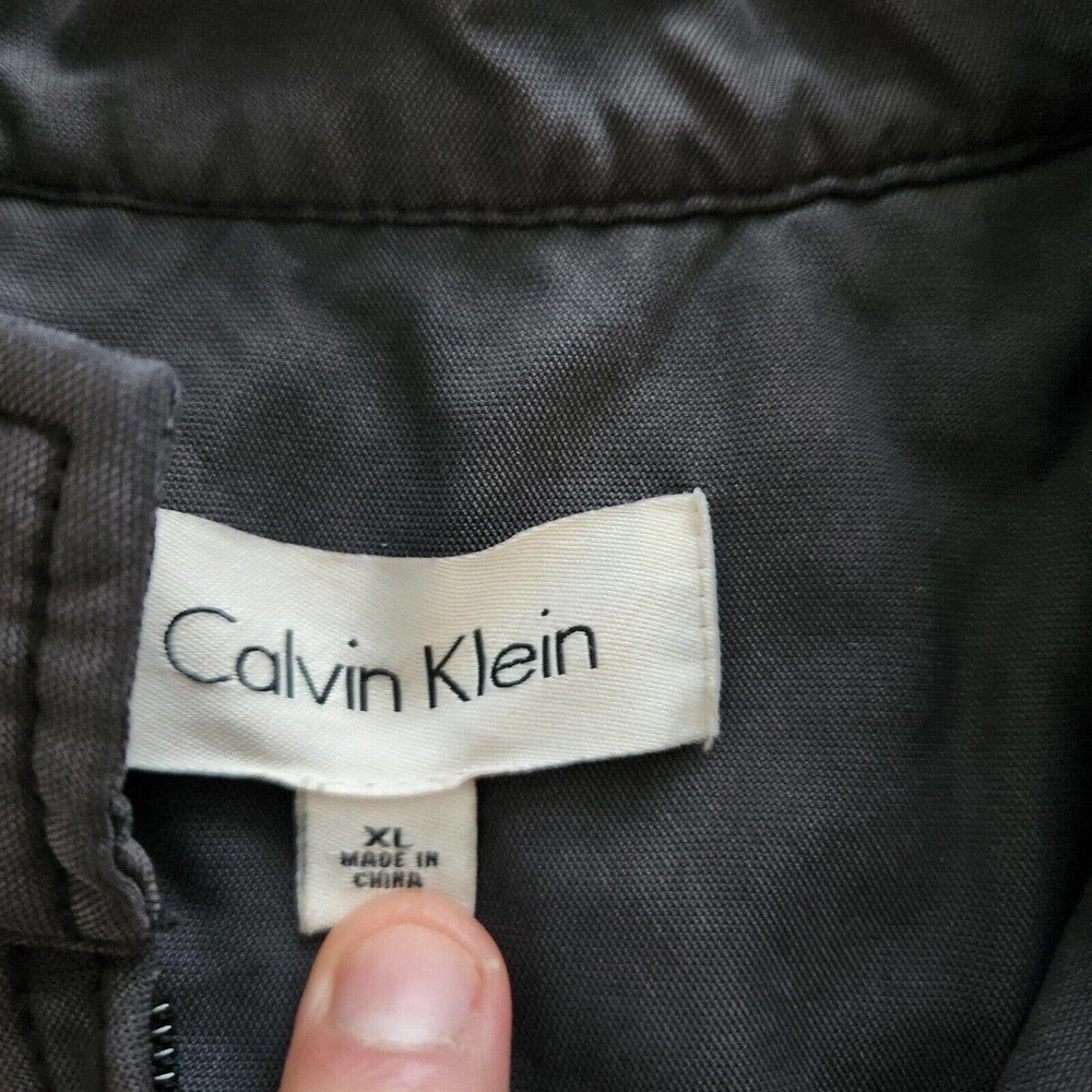 CALVIN KLEIN Men's Classic Zip-Front Members Only \ Bomber Jacket XL Iron Grey - Picture 4 of 11